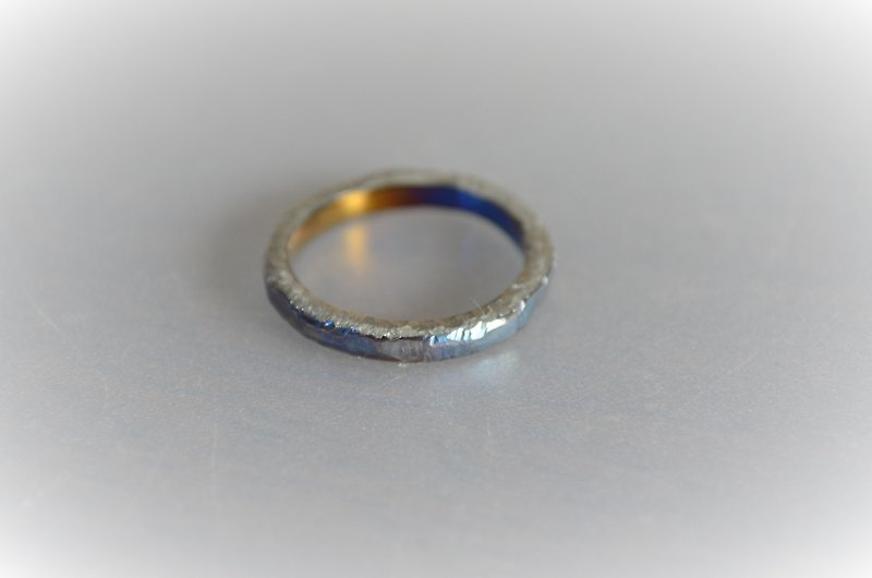 チタンリング15号・一点物 - 戒指 - 其他金属 蓝色