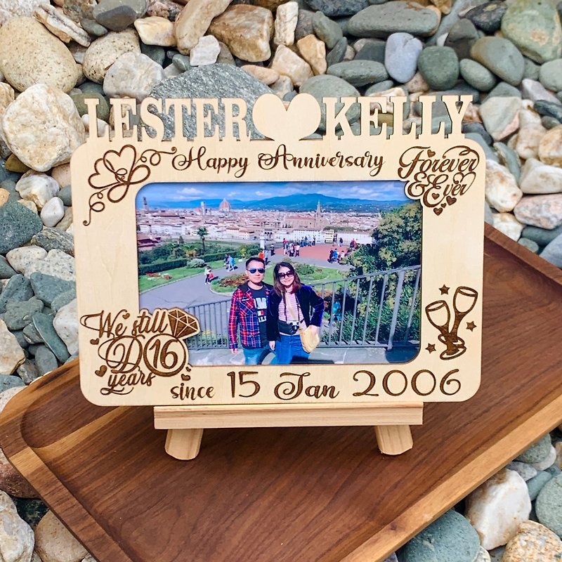 个人订制 定制化 木制 木相架  结婚 周年 纪念 周年 相架 礼物 - 画框/相框 - 木头 