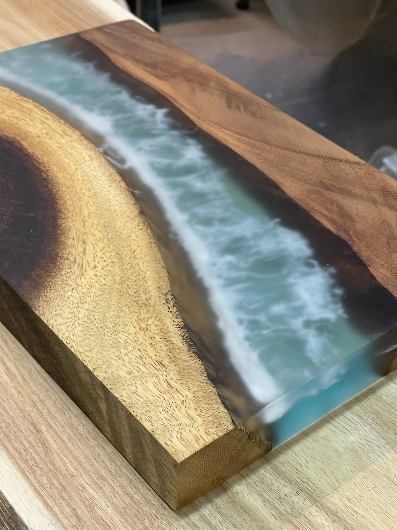 海洋树脂胡桃木手工托盘/砧板 - 托盘/砧板 - 木头 蓝色