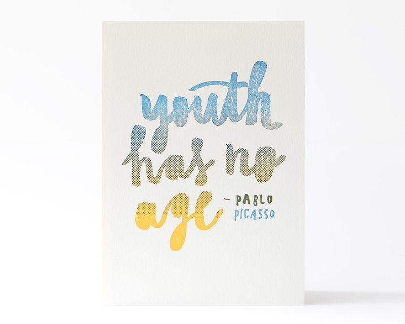 Youth Has No Age - 5x7 Letterpress Print - 海报/装饰画/版画 - 纸 