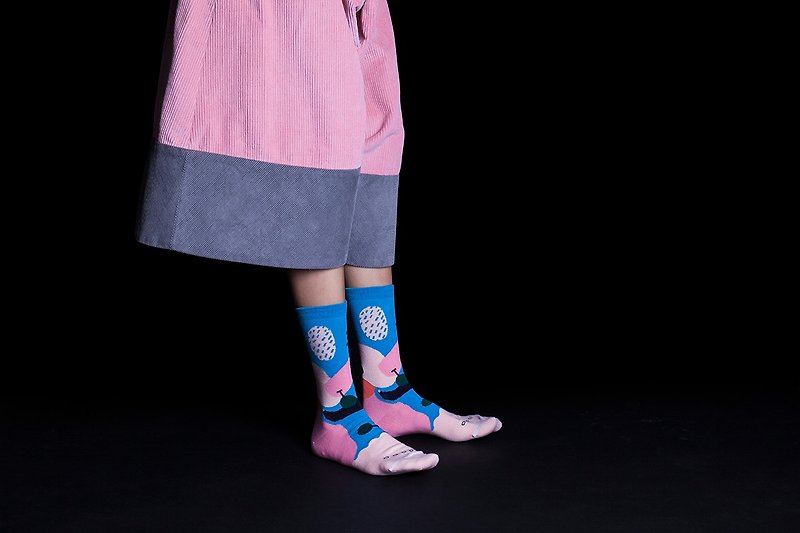 [新] Dear, Buncho系列 Buah/水果季节 热带橘色 | 短袜 | 男袜 | 女袜 | 色袜 | 几何图案袜子 | 设计师袜子 | 原创袜子 | 马来西亚设计生产 - 袜子 - 棉．麻 橘色
