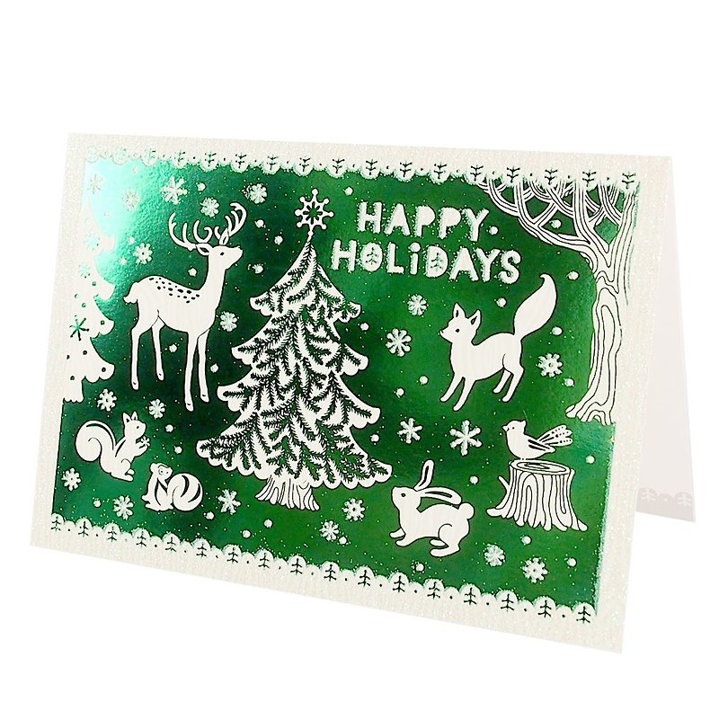 动物们欢庆耶诞夜 耶诞卡片【Hallmark-卡片 圣诞节系列】 - 卡片/明信片 - 纸 多色