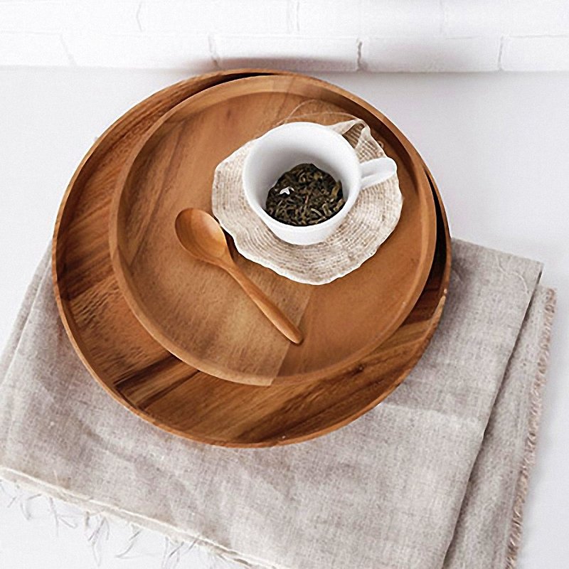 圆形托盘 - 厨房用具 - 木头 咖啡色