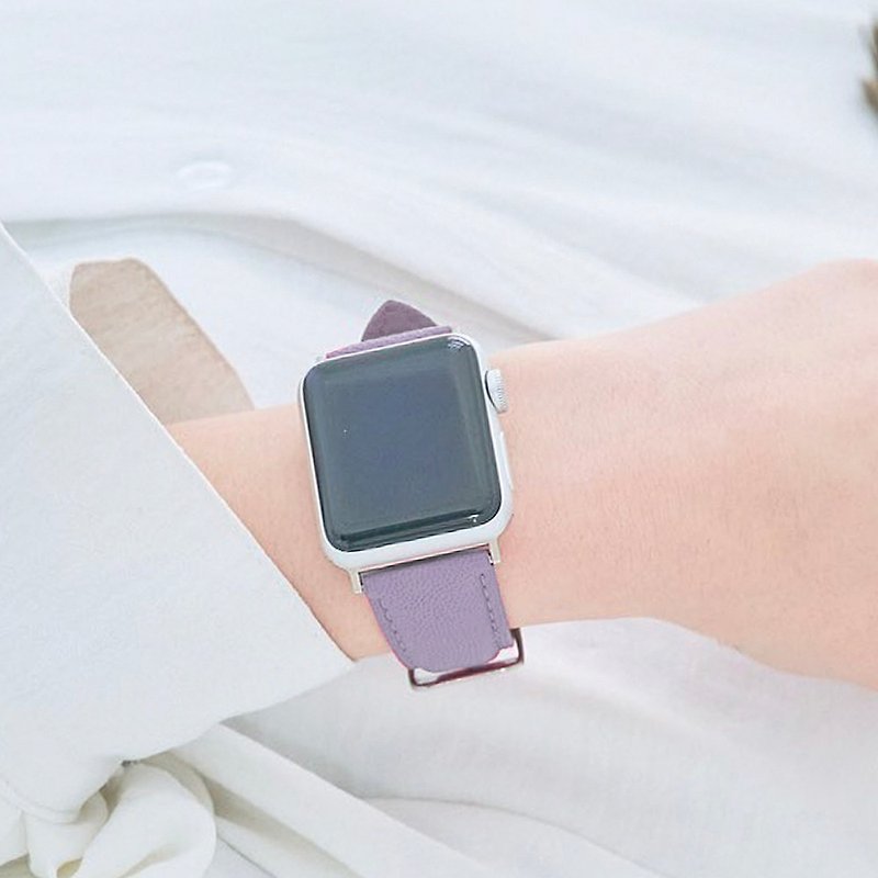 定制化礼物意大利真皮革表带Apple Watch 薰衣草紫色 - 表带 - 真皮 紫色