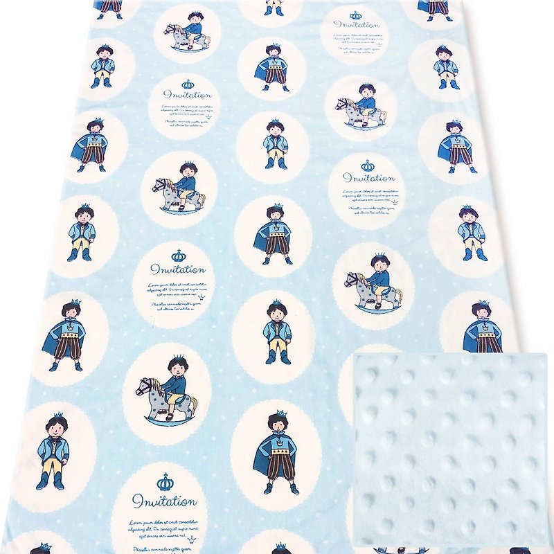 Minky多功能 点点颗粒 携带毯婴儿毯冷气毯被 蓝色-小王子 - 婴儿床上用品 - 棉．麻 蓝色