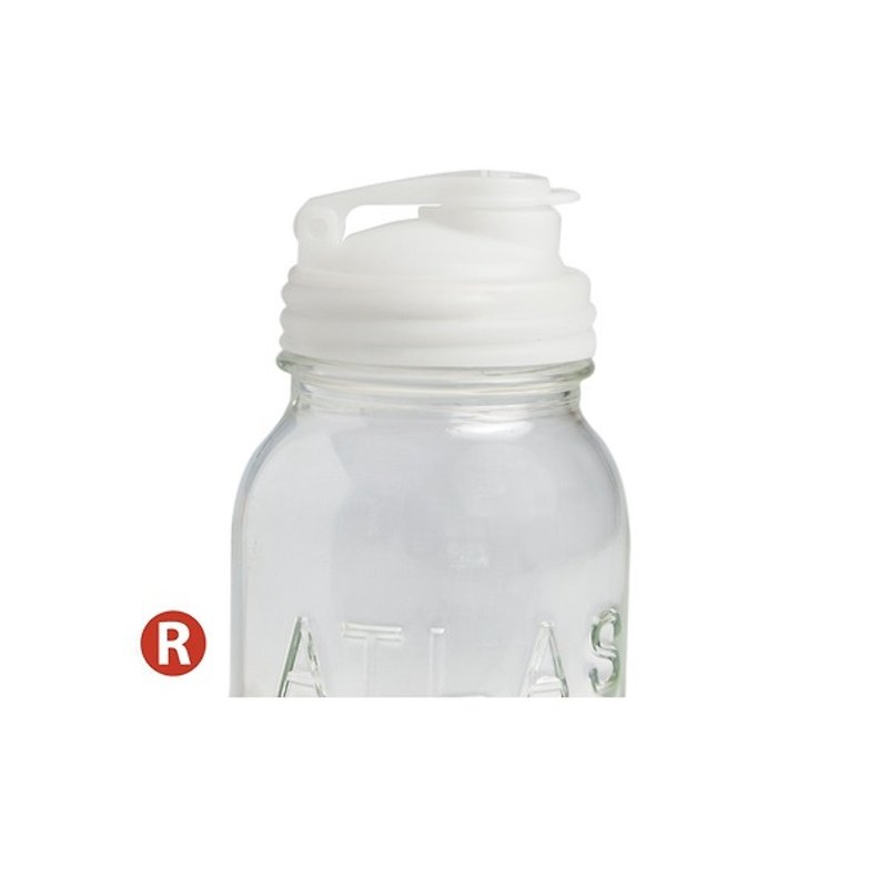 reCAP POUR-梅森罐窄口白色饮料杯盖 - 收纳用品 - 塑料 