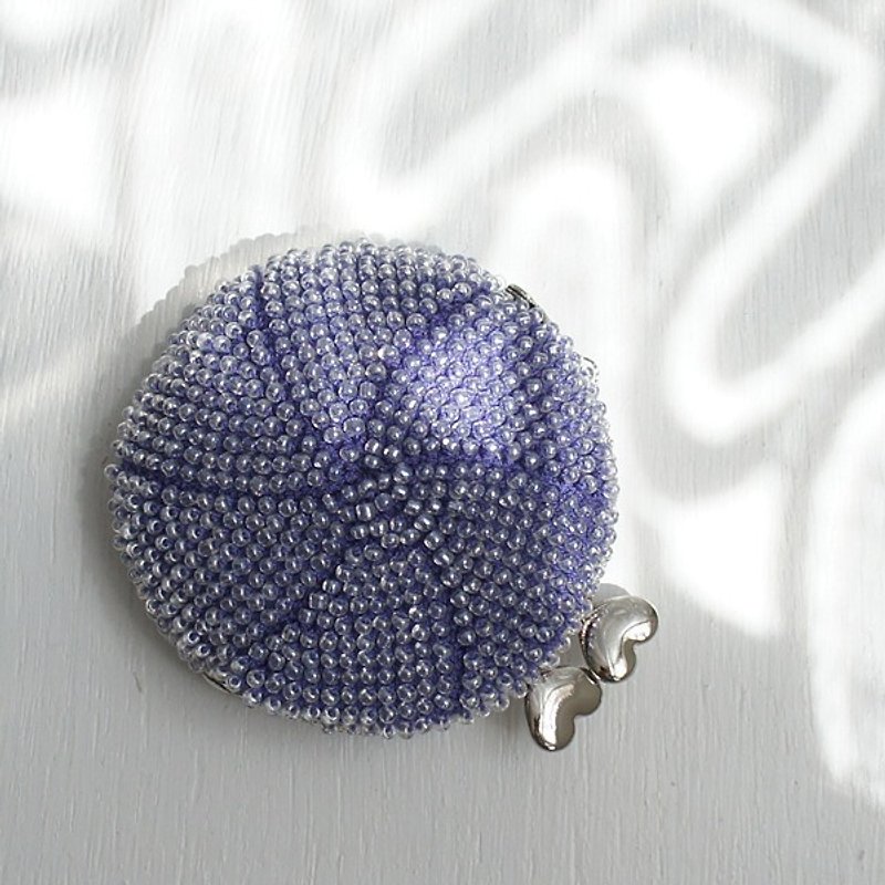 Ba-ba handmade Beads crochet coinpurse No.691 - 皮夹/钱包 - 其他材质 紫色