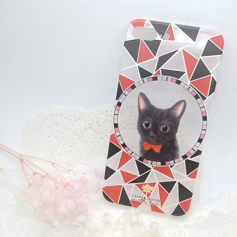 动物马赛克手机壳 - 黑猫 - 手机壳/手机套 - 塑料 多色