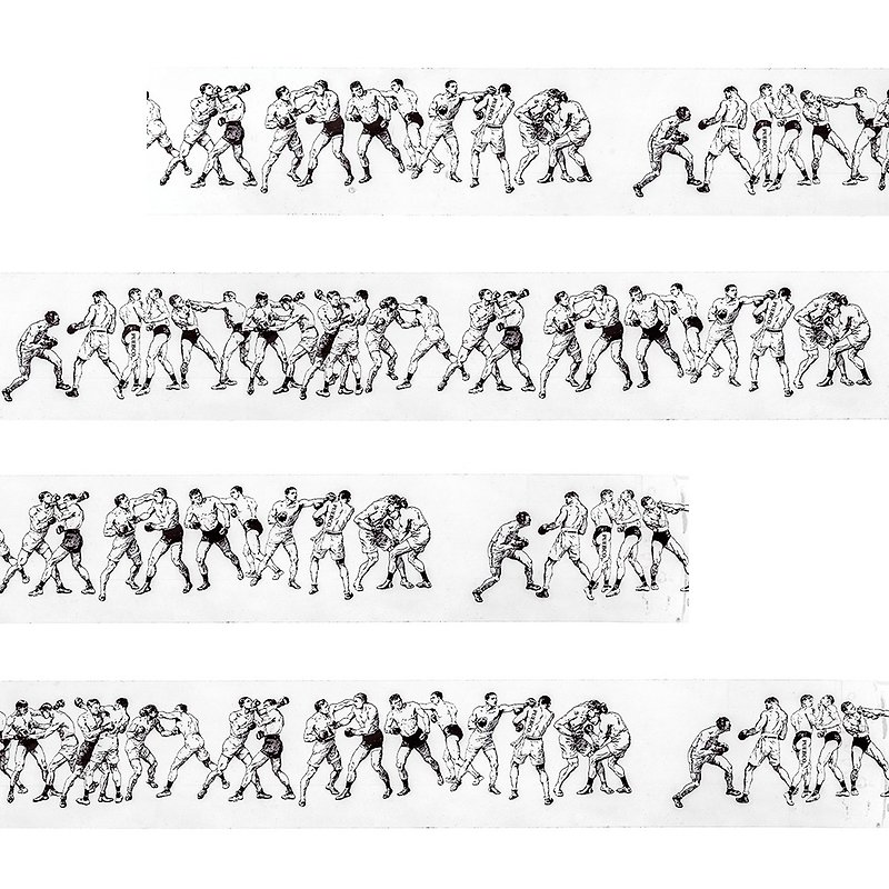 PACKING TAPE Boxing 拳击图案胶带 - 贴纸 - 塑料 白色