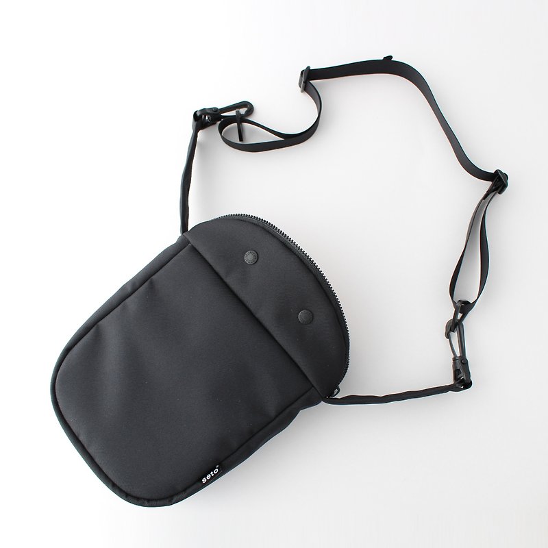 seto / creature bag / thick /  Large / Taiko-sagari / Black - 侧背包/斜挎包 - 聚酯纤维 黑色