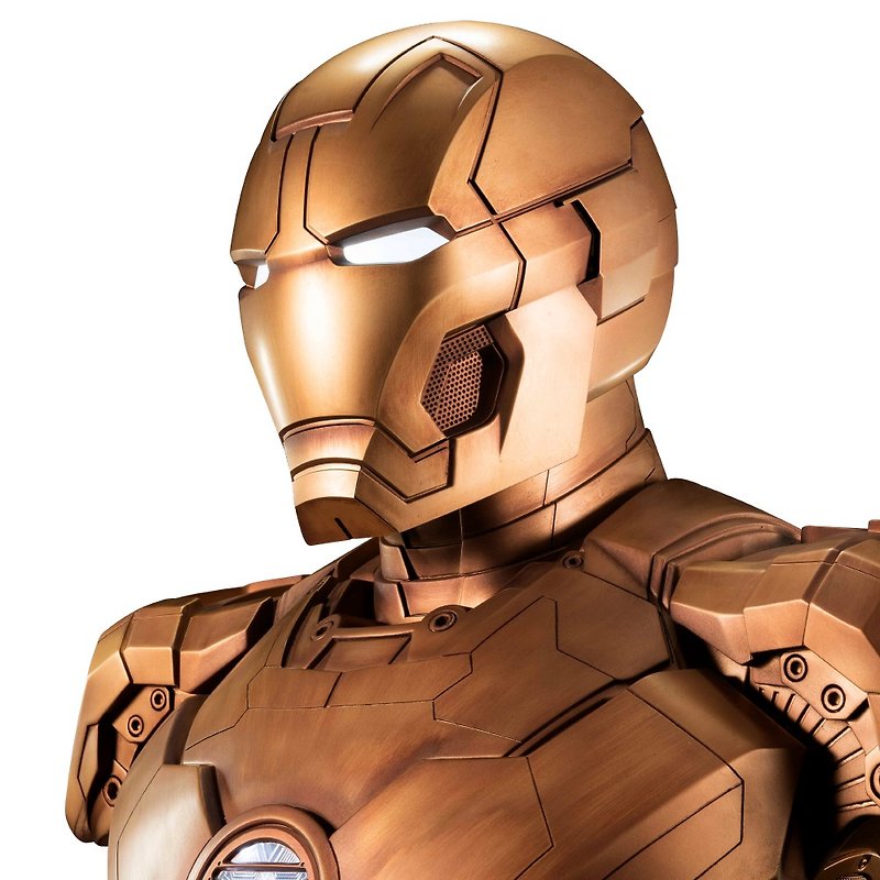 限量订制 金铜色特别版 钢铁人Mark43 BUST半身胸像 1:1蓝牙音响 - 扩音器/喇叭 - 塑料 金色