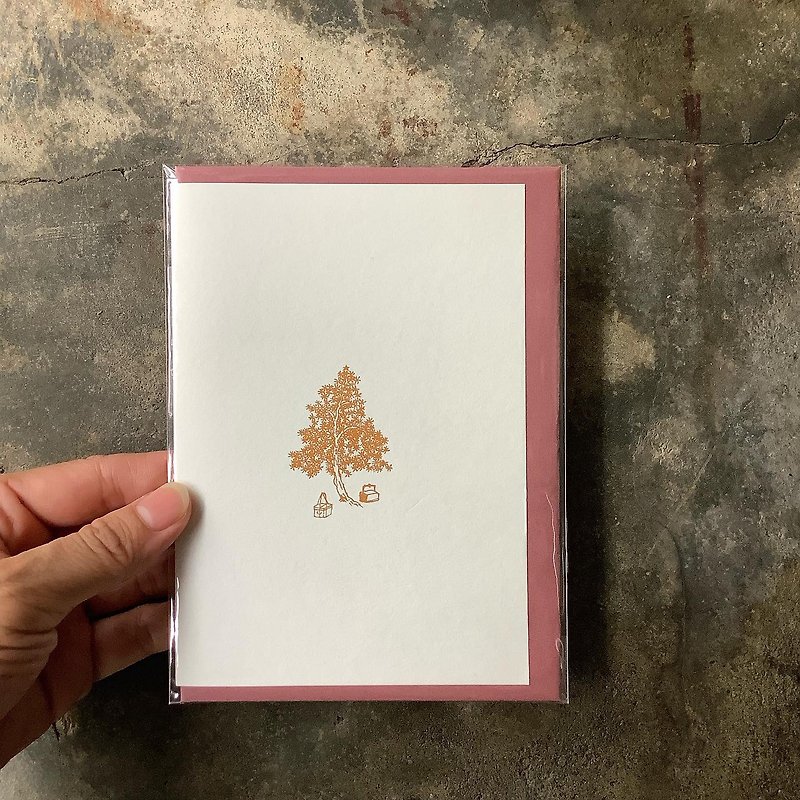 卡片/Merry Christmas耶诞快乐之芥子园画谱/野玫瑰色信封 - 卡片/明信片 - 纸 白色