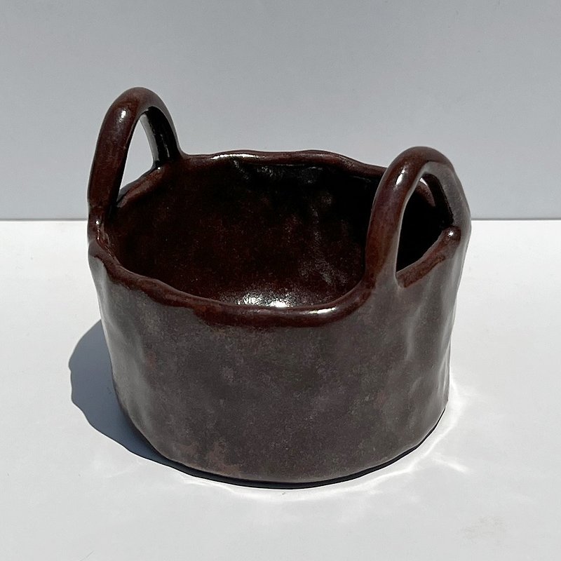 原创设计 单釉陶瓷置物小篮 - 收纳用品 - 陶 