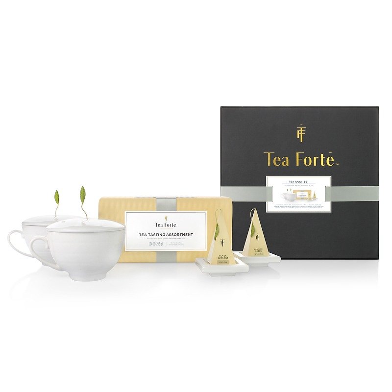 Tea Forte 双人分享 茶品茶具礼盒 Tea Duet Gift Set - 茶 - 瓷 