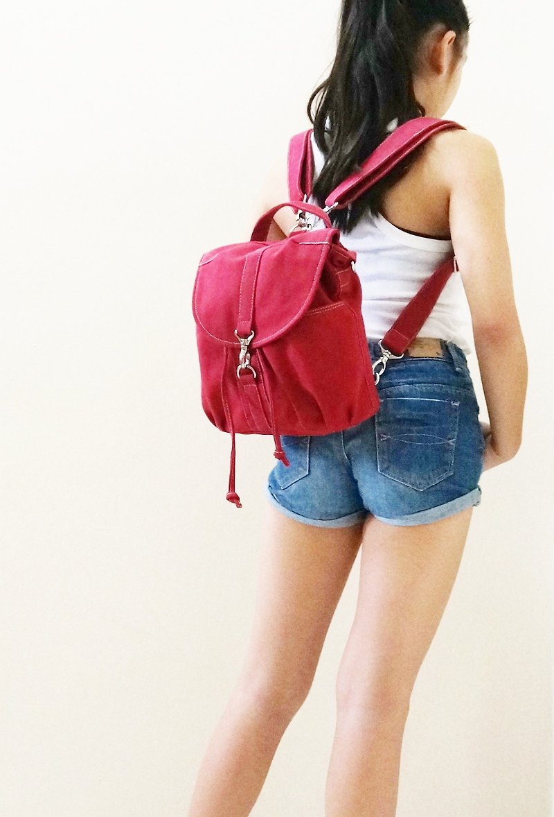 Drawstring Backpack / Backpack / Crossbody Bag / Sling Bag / Shoulder Bag - MKBP - 后背包/双肩包 - 其他材质 红色