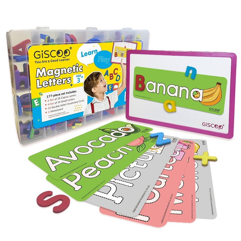 GiSCOO 儿童英文启蒙 ─ 磁力拼字游戏组 | 60个主题单字 - 其他 - 其他材质 多色