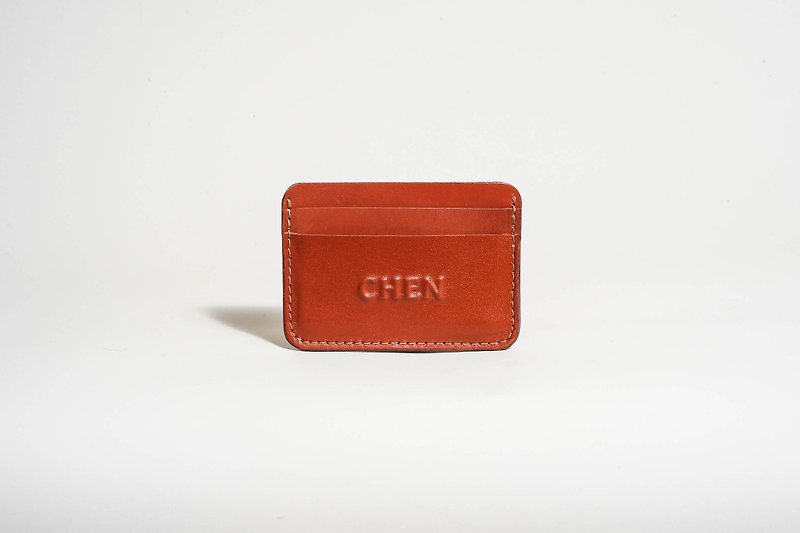 卡夹 多色可选 顶级专属凸体定制 (ex:CHEN) 铁盒包装 - 证件套/卡套 - 真皮 多色