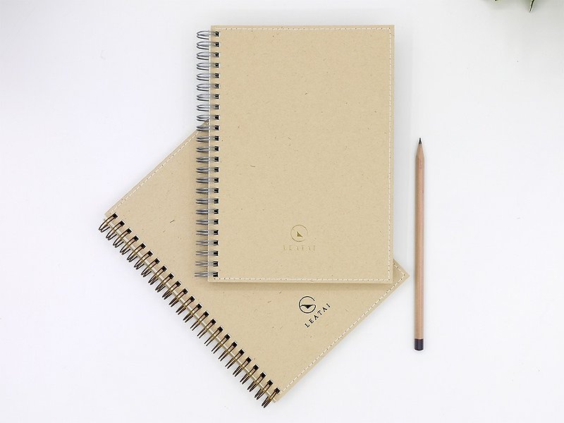 Leatai高级环保牛皮纸  A5线圈本(介纸1.0-钢笔专用纸) - 笔记本/手帐 - 纸 咖啡色
