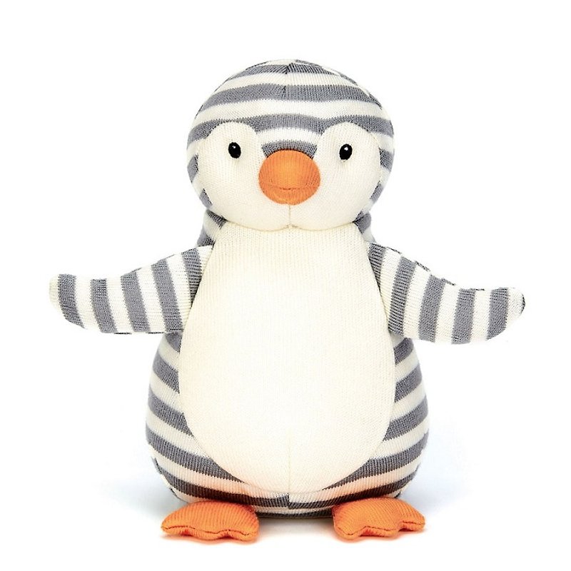 Jellycat 宝宝好朋友 风铃企鹅玩偶 Shiver Penguin Chime 22cm - 玩具/玩偶 - 棉．麻 灰色