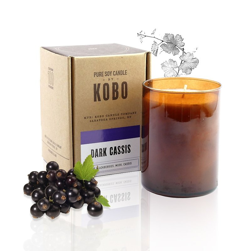 【KOBO】美国大豆精油蜡烛 - 法式莓丽 (435g/可燃烧100hr) - 蜡烛/烛台 - 蜡 咖啡色