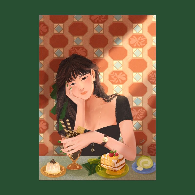 【插画收藏】甜蜜午后 Afternoon Sweets 7寸 喷墨插画 - 海报/装饰画/版画 - 纸 多色