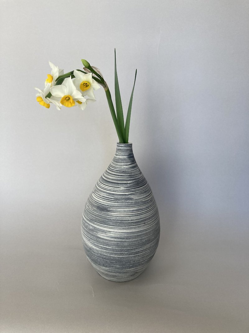 一輪挿し - 花瓶/陶器 - 陶 灰色