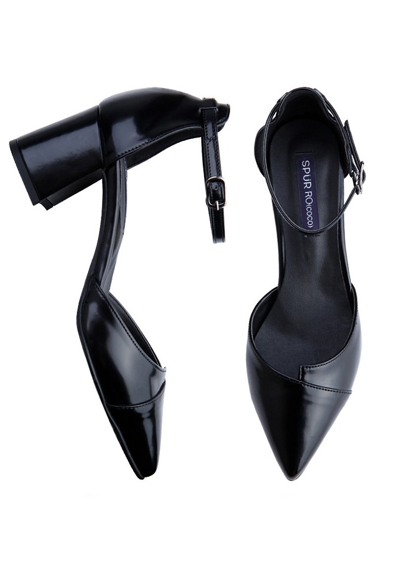 現貨優惠 EU38 - 韓國人手製SPUR 不規則剪裁高跟鞋 JF7030 BLACK - 高跟鞋 - 其他材质 黑色