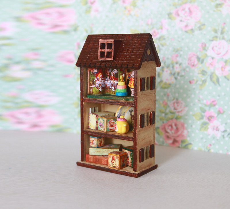 Miniature cabinet 1:12 scale. For doll House. - 其他 - 木头 咖啡色