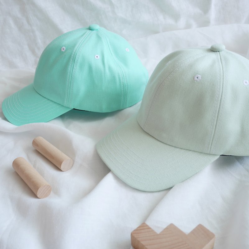棒球帽 Candy color Ball Cap 浅草绿 - 帽子 - 棉．麻 绿色