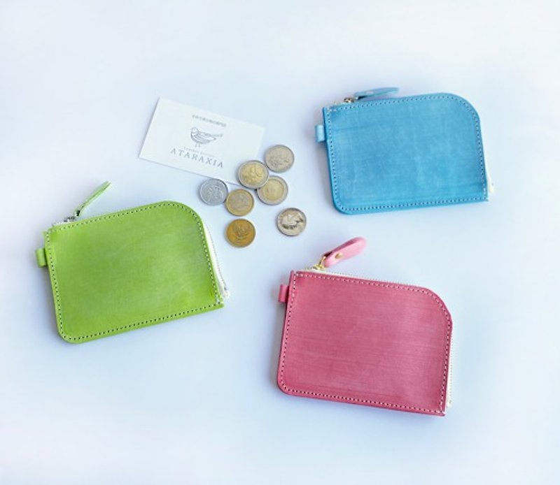スリムなミニウォレット　（イタリアンレザー MAINE）　コンパクト財布 - 皮夹/钱包 - 真皮 