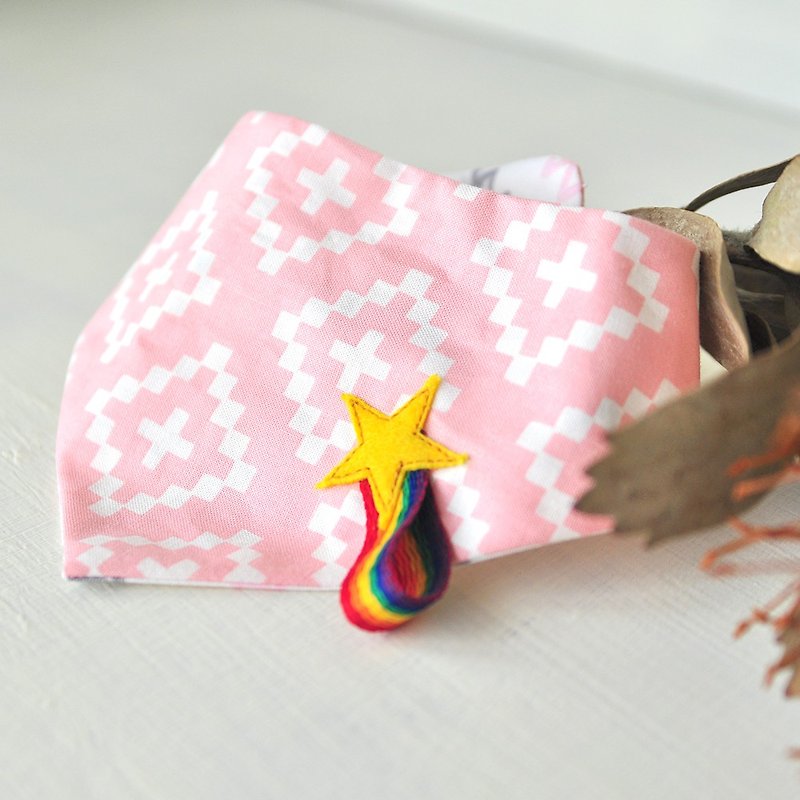 【彩虹色的今天】For Dear毛小孩的好心情领巾 - 衣/帽 - 棉．麻 粉红色