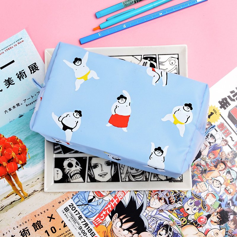 东京印象主题化妆包/杂物包/收纳包 -- 相扑手款 - 化妆包/杂物包 - 尼龙 蓝色