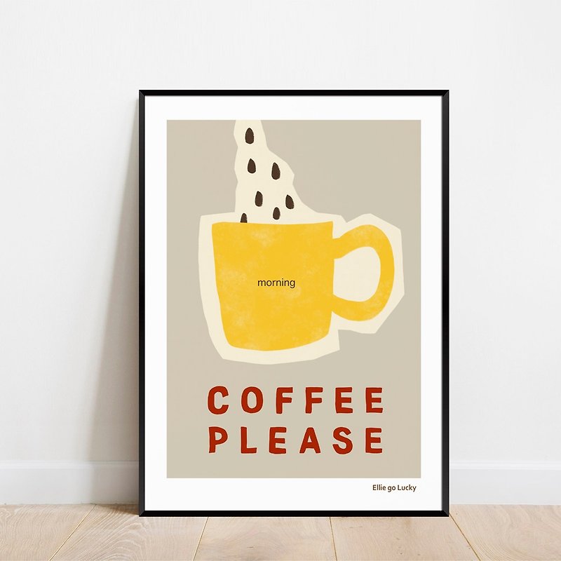 艺术印刷/咖啡/插画海报 A3 A2 - 海报/装饰画/版画 - 纸 黄色
