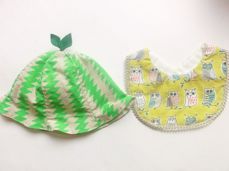 *HAPPY WINTER BAG* -- Leaf Hat & Baby Bib by rumah organics - 围嘴/口水巾 - 棉．麻 多色