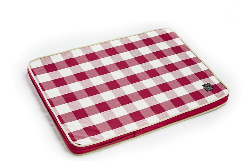 Lifeapp 睡垫替换布套 ---M_W80 x D55 x H5 cm (红白格)不含睡垫 - 床垫/笼子 - 其他材质 红色