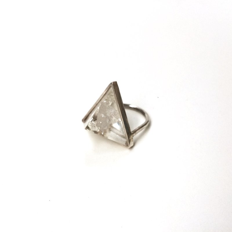 三角リング 銀箔 - 戒指 - 树脂 