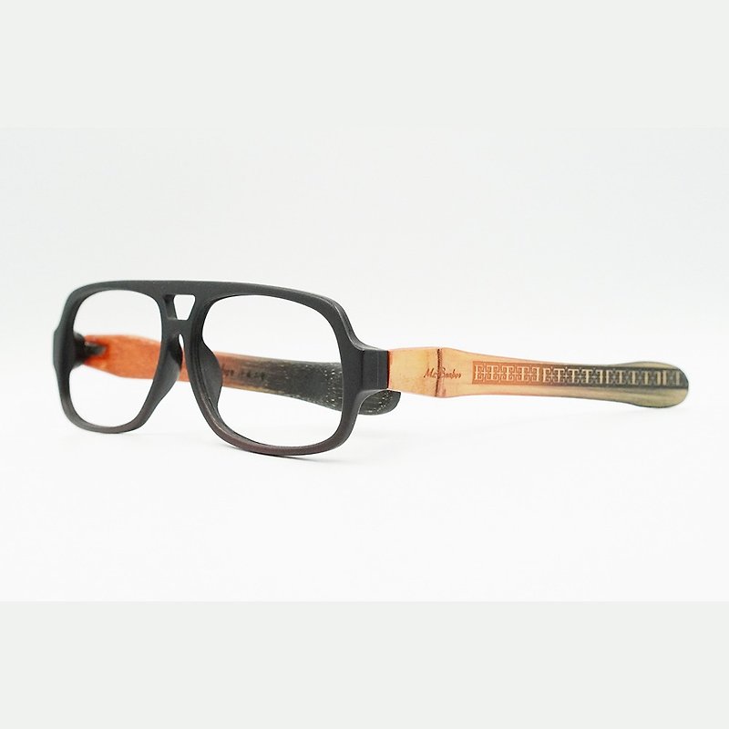 竹 眼镜/眼镜框 - 超大头王 - 超大王字窗花-W01 king size Mr.Banboo台湾手工眼镜