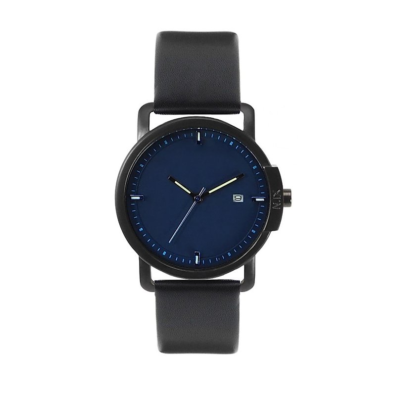 Minimal Watches : Ocean Project - Ocean 06-Navy (Black) - 男表/中性表 - 真皮 黑色