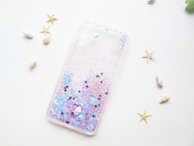 Rosy Garden 梦幻紫色人鱼姬流沙手机壳 iPhone 包边 软壳 - 手机壳/手机套 - 其他材质 紫色