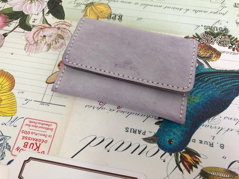 毕业礼物 小容量名片夹卡夹 - 名片夹/名片盒 - 真皮 紫色