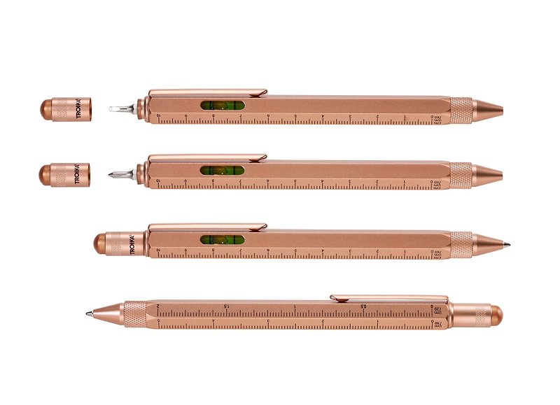 多功能工具笔(玫瑰金) - 圆珠笔/中性笔 - 其他金属 金色
