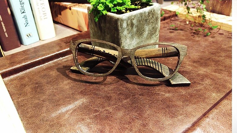 台湾手工眼镜【MB】系列 ­独家专利 手感工艺美学­之行动艺术品 - 眼镜/眼镜框 - 竹 咖啡色