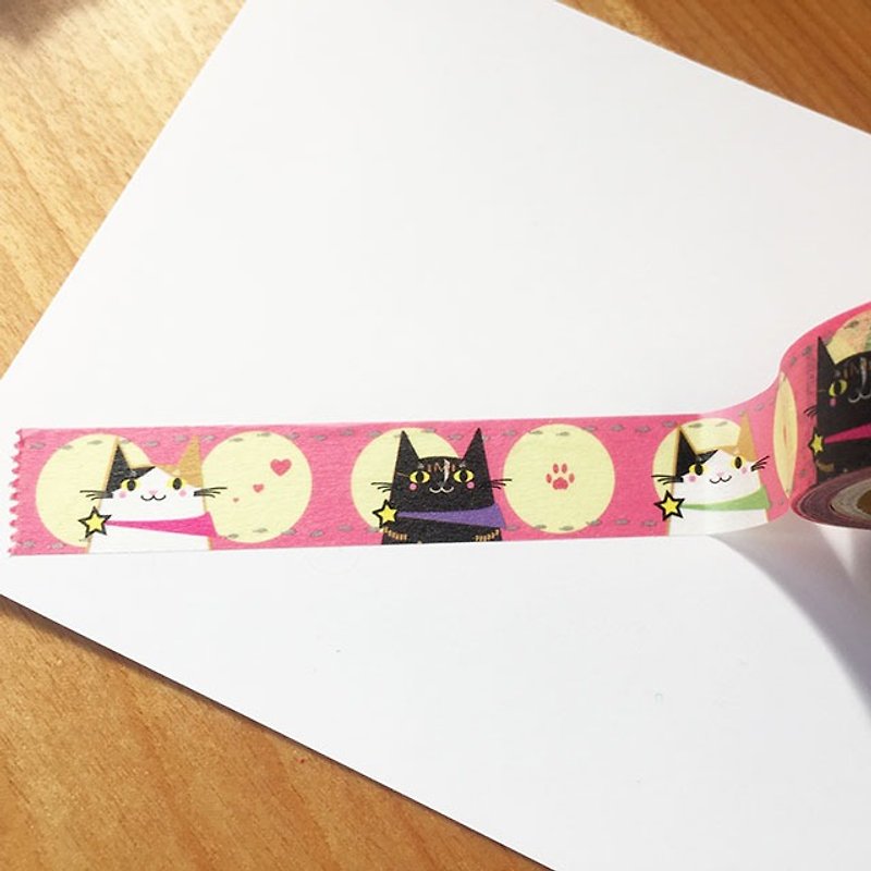 ネコスキングテープ・おんにゃのこ編／猫好きに捧げるマスキングテープ - 纸胶带 - 纸 粉红色