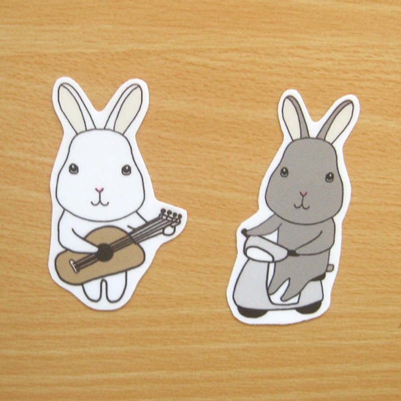兔兔的日常 防水贴纸 - 贴纸 - 纸 