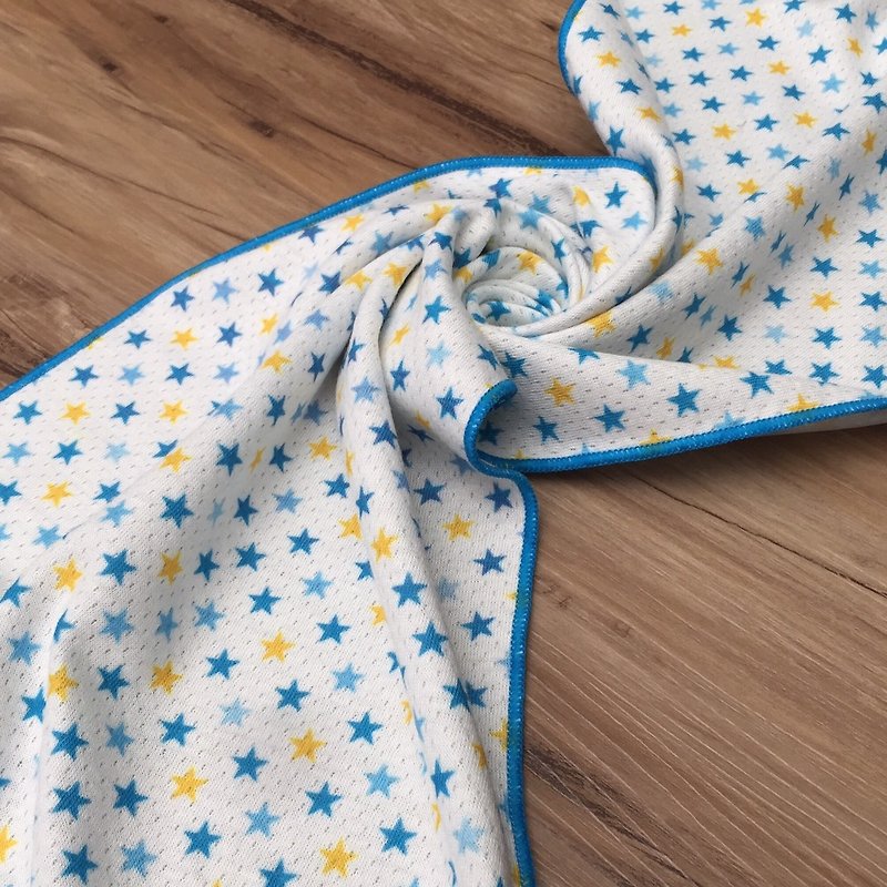 凉感巾-夏日星星 - 毛巾浴巾 - 聚酯纤维 