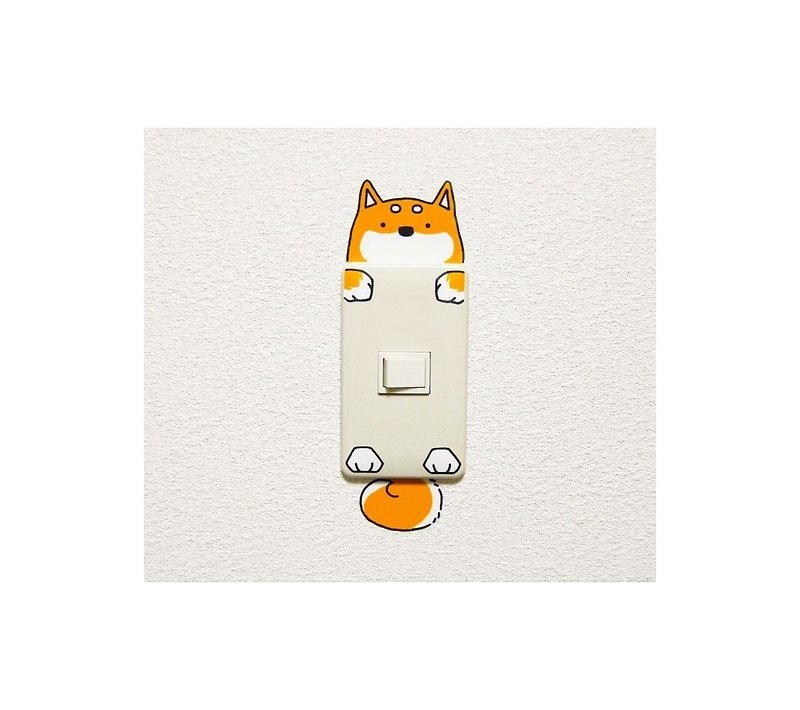 柴犬 ゆるゆるきょとんスイッチステッカー - 墙贴/壁贴 - 其他材质 橘色