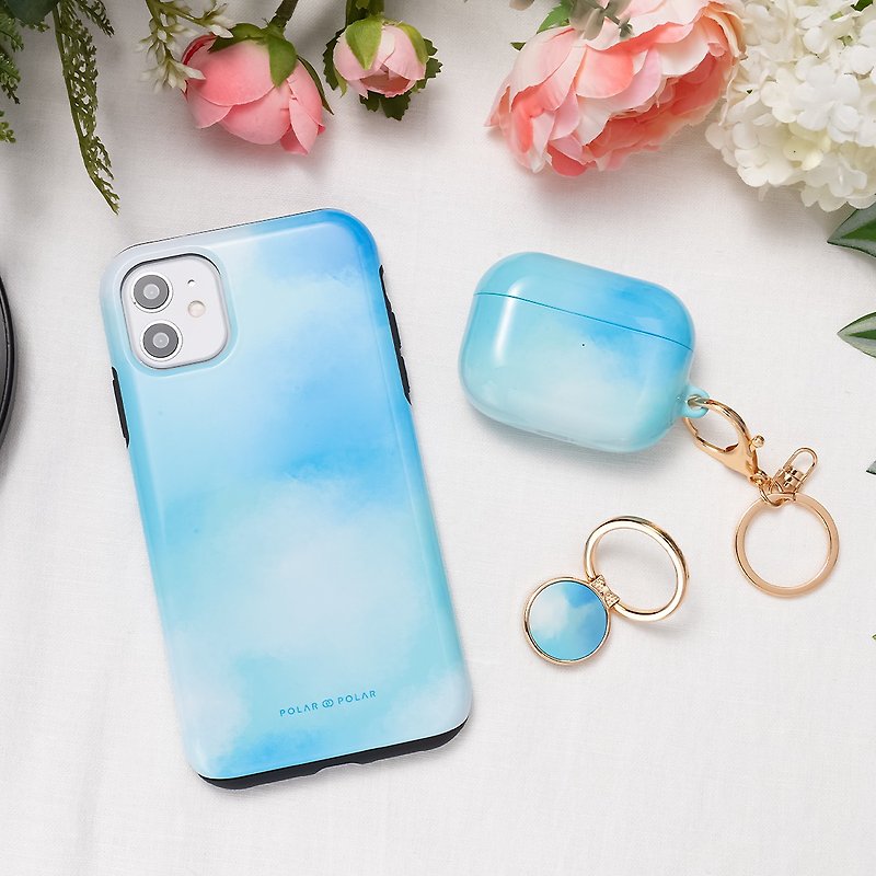 【定制化】春之彩云 iPhone 15 Pro 14 13 12 MagSafe 手机壳 - 手机壳/手机套 - 塑料 蓝色
