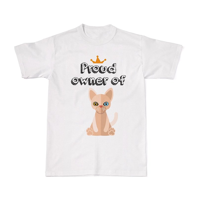 Proud Cat Owners Tees - Sphynx Cat - 女装 T 恤 - 棉．麻 白色