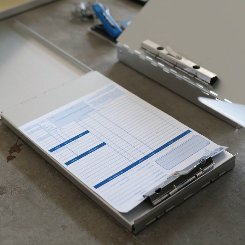 DULTON 铝制板夹储物盒 L - 文件夹/资料夹 - 铝合金 银色