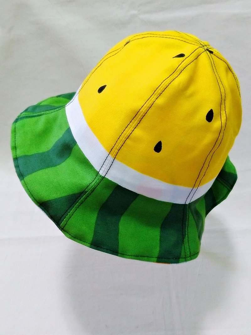 Yaoyao Chang专属订单 小玉西瓜手工帽52CM - 婴儿帽/发带 - 棉．麻 黄色